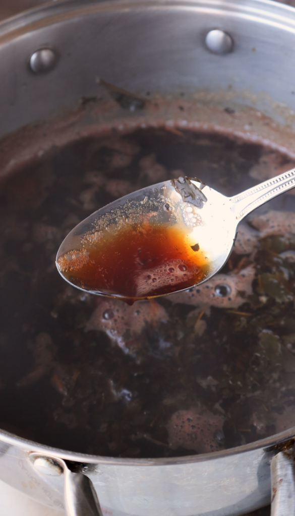 the color that you're looking for when you're boiling the tea leaves and cinnamon stick to get the perfect sheer chai.